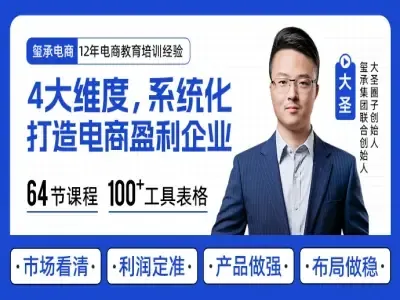 四大维度 系统化打造电商盈利企业-玺承大圣电商教程下载